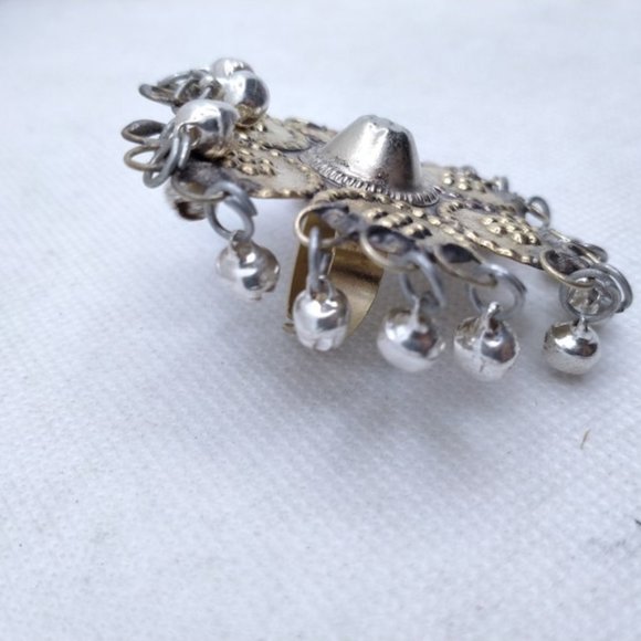 Afghan Ethnic Ring With Silver Bells, Massive Kuchi Ring, Afghan Jewelry - Picture 5 of 8